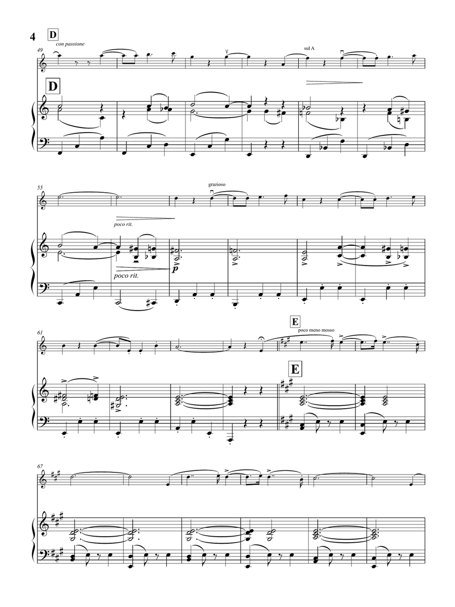 Liebeslied (Love's Sorrow) for Violin Solo and Piano accompaniment Violin Solo scores gallery preview page 5