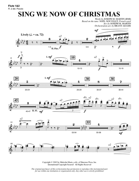 Sing We Now Of Christmas (from Morning Star) - Flute 1 & 2 (Piccolo)