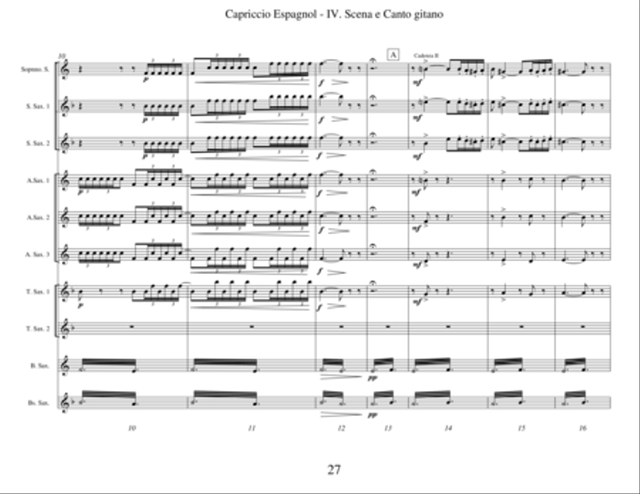 Symphony No. 4 Bass Saxophone scores gallery preview page 3