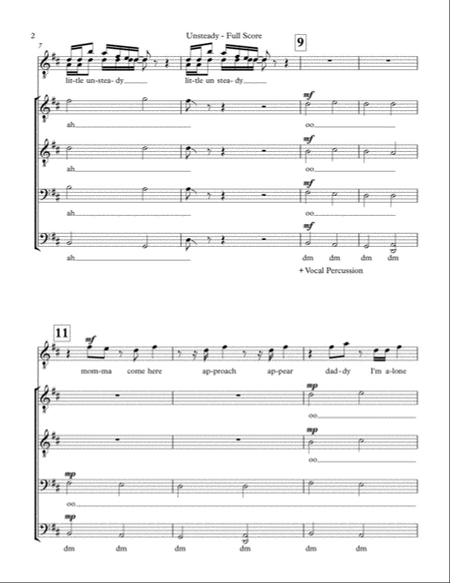 Unsteady TTBB scores gallery preview page 2
