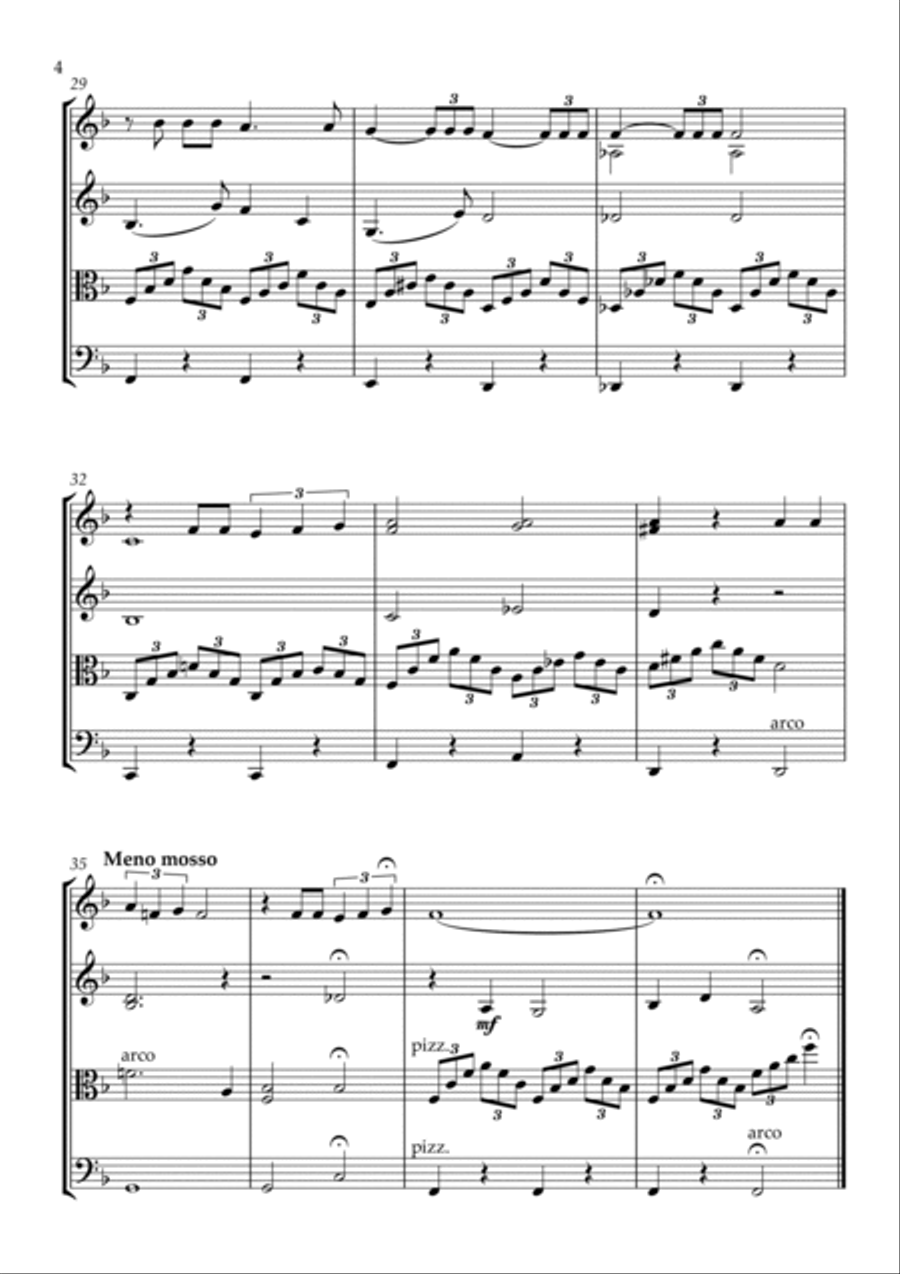 What A Wonderful World String Quartet scores gallery preview page 4
