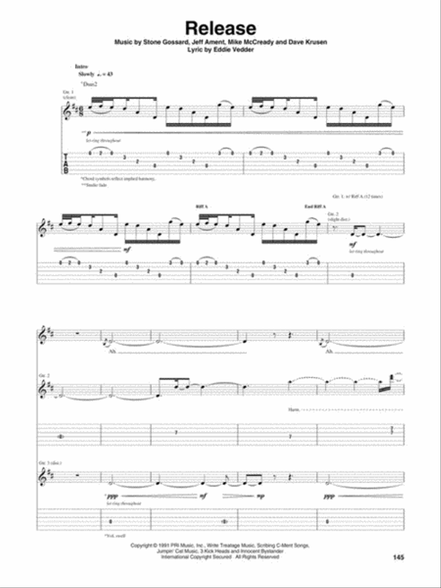 Pearl Jam – Ten Pearl Jam – Ten Electric Guitar scores gallery preview page 8