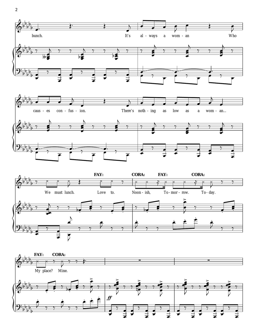 There's Always A Woman Voice scores gallery preview page 2