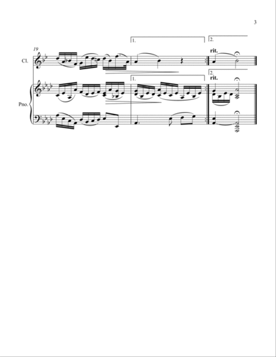 Andante and Gavotte from Alceste Clarinet Solo scores gallery preview page 3