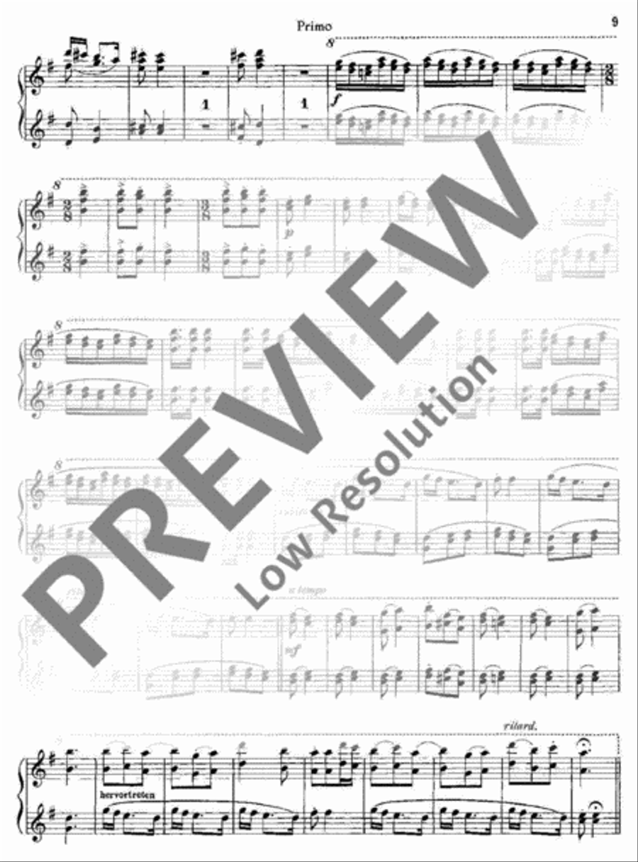 Slavonic Dances with Variations Piano Duet scores gallery preview page 10