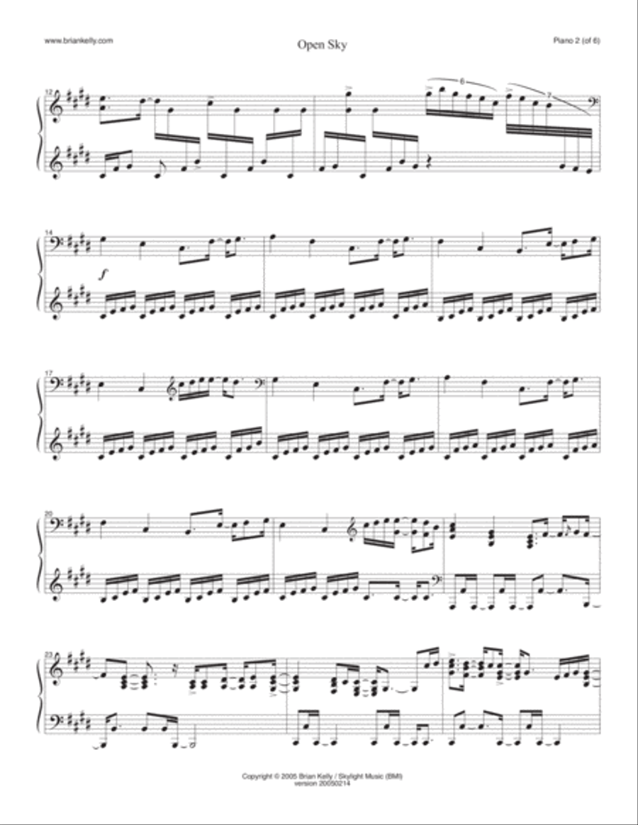 Open Sky Piano Solo scores gallery preview page 2