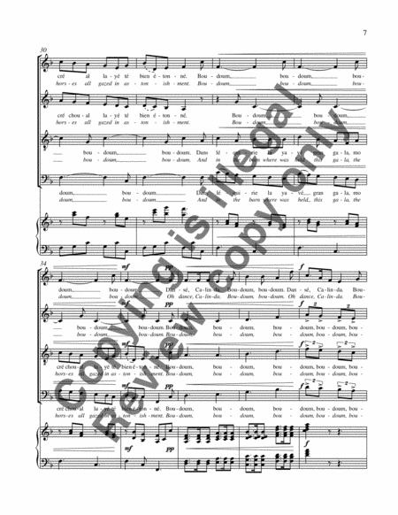 Four Louisiana Creole Folk Songs: 3. Calinda by Louis Reichwein Choir - Sheet Music