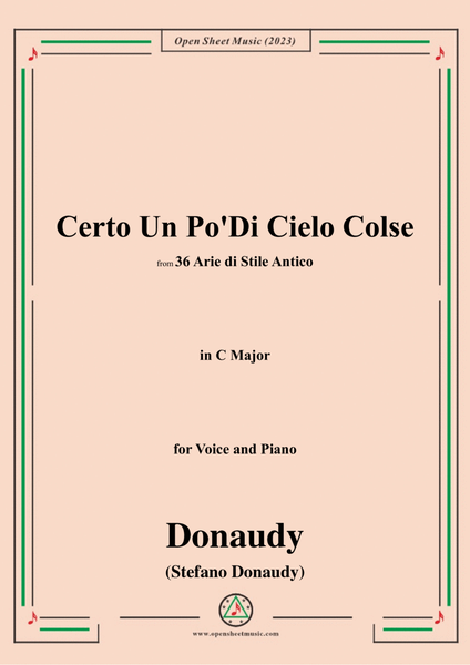 Donaudy-Certo Un Po'Di Cielo Colse,in C Major