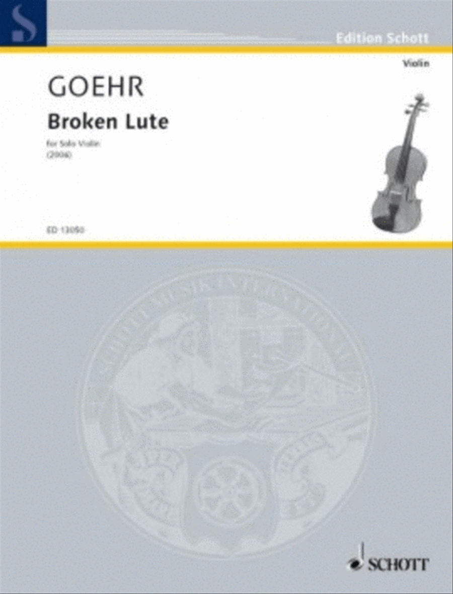 Broken Lute: Six (6) Pieces For Solo Violin Lute scores gallery preview page 1