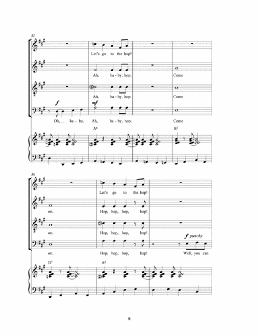 At The Hop 4-Part scores gallery preview page 6