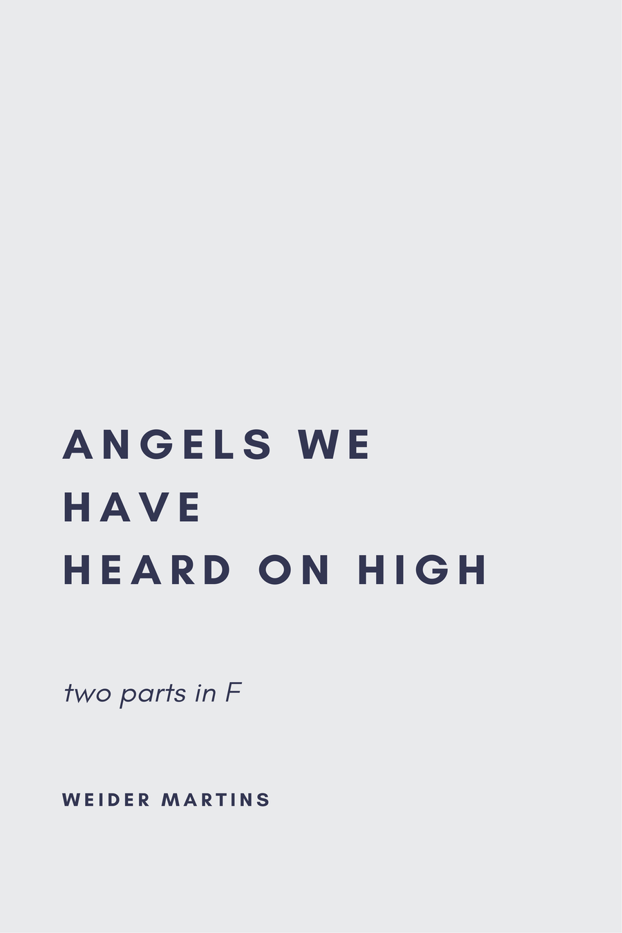 Angels We Have Heard On High (in F) A Cappella scores gallery preview page 1