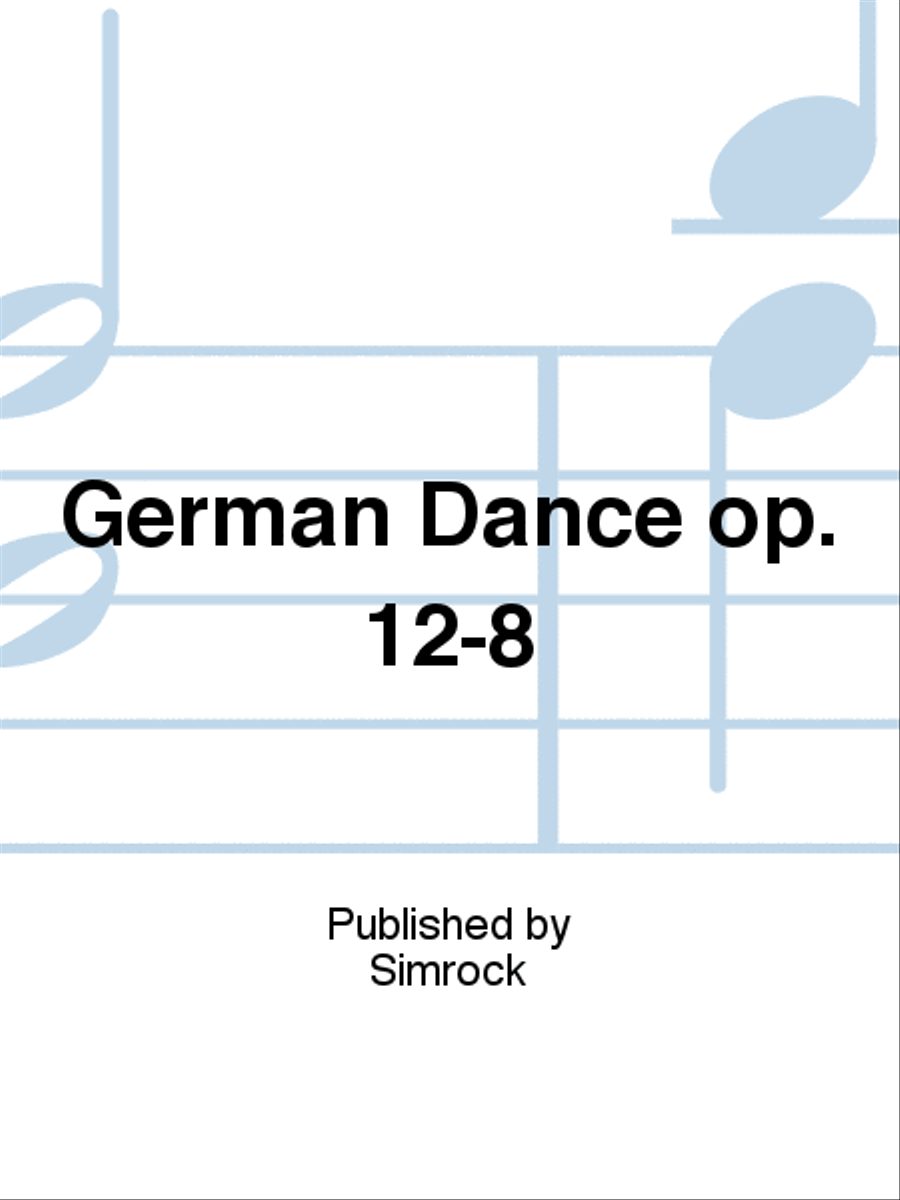 German Dance op. 12-8 Piano Solo scores gallery preview page 1
