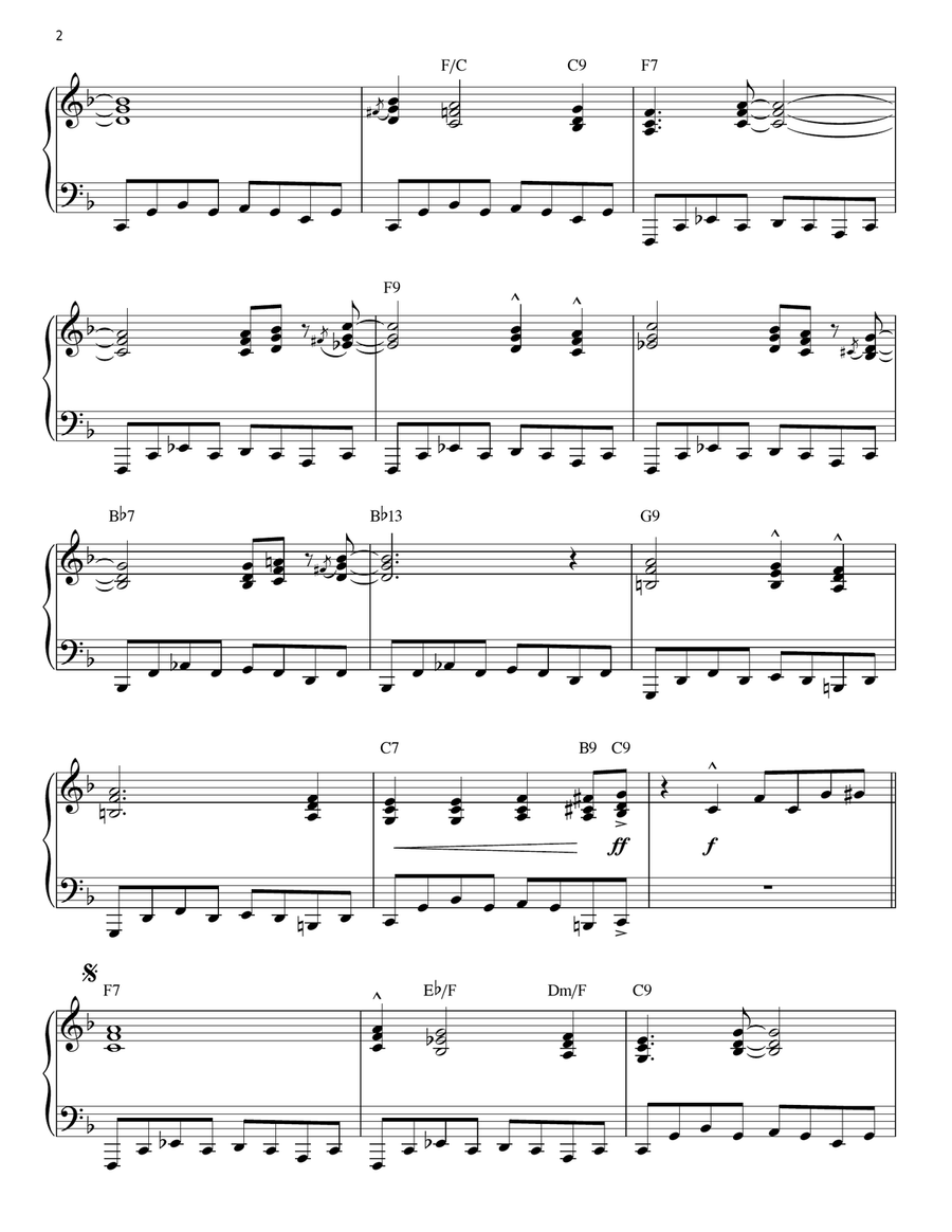 Blue Christmas [Jazz version] (arr. Brent Edstrom) Piano Solo scores gallery preview page 2