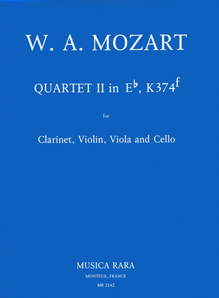 Quartet No. 2 in Es based on the Violin Sonata K. 374F