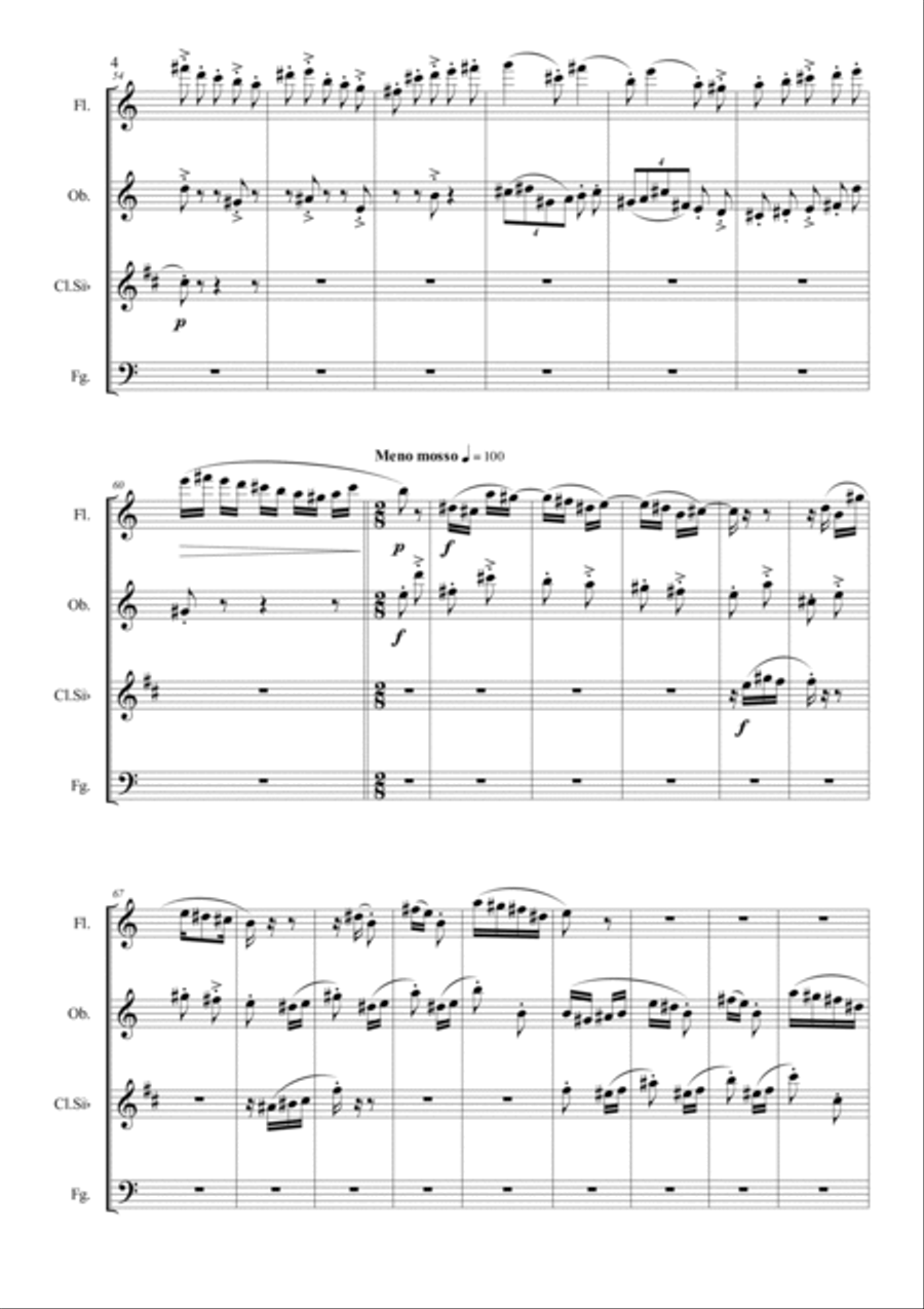 Filiberto Pierami: SCHERZO Op.108 (ES-21-087) - Score Only Woodwind Ensemble scores gallery preview page 6