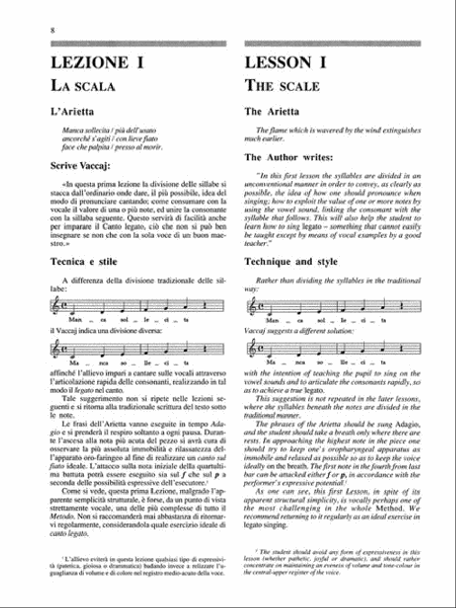 Practical Vocal Method (Vaccai) - Low Voice Low Voice scores gallery preview page 3
