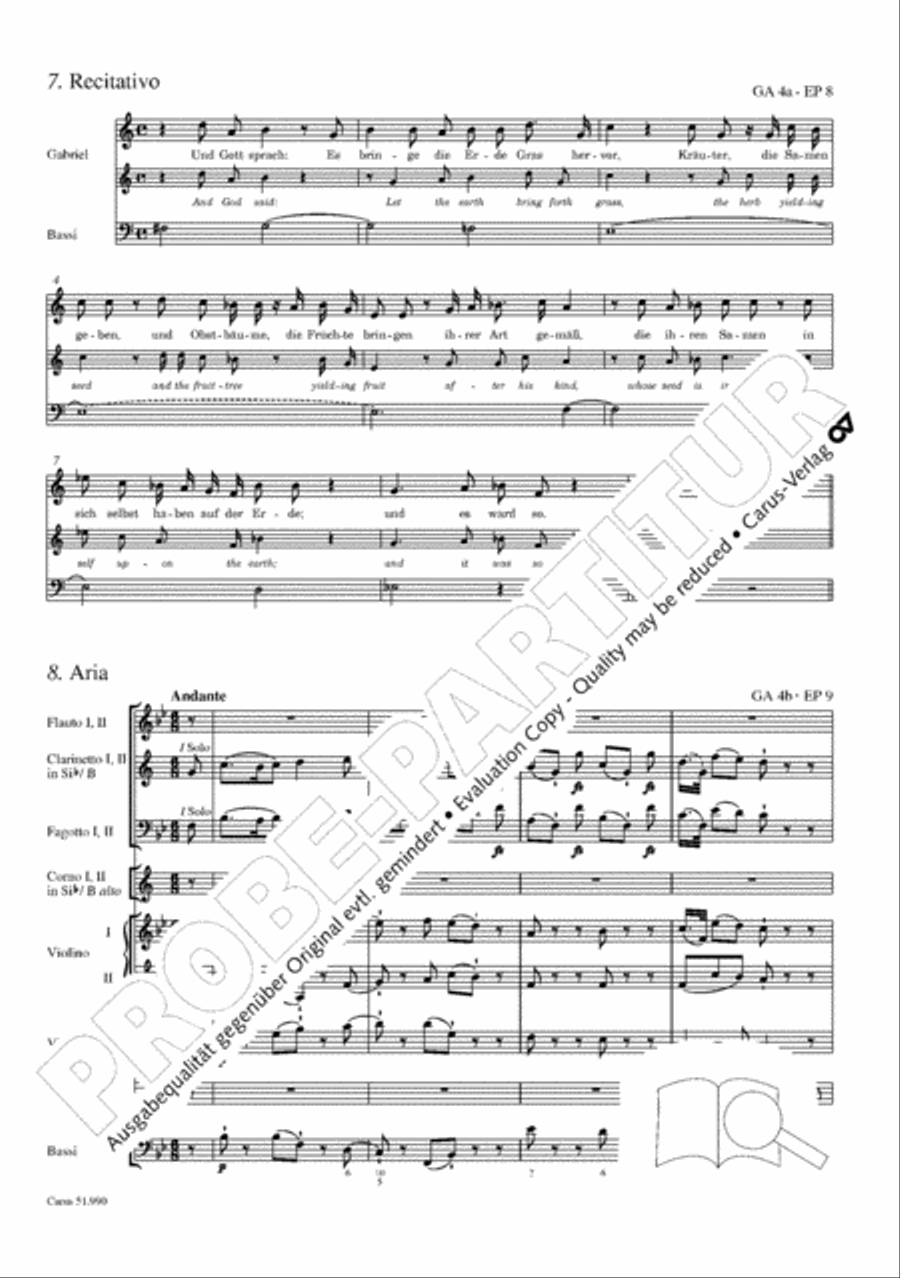 The Creation (Die Schopfung) 4-Part scores gallery preview page 85