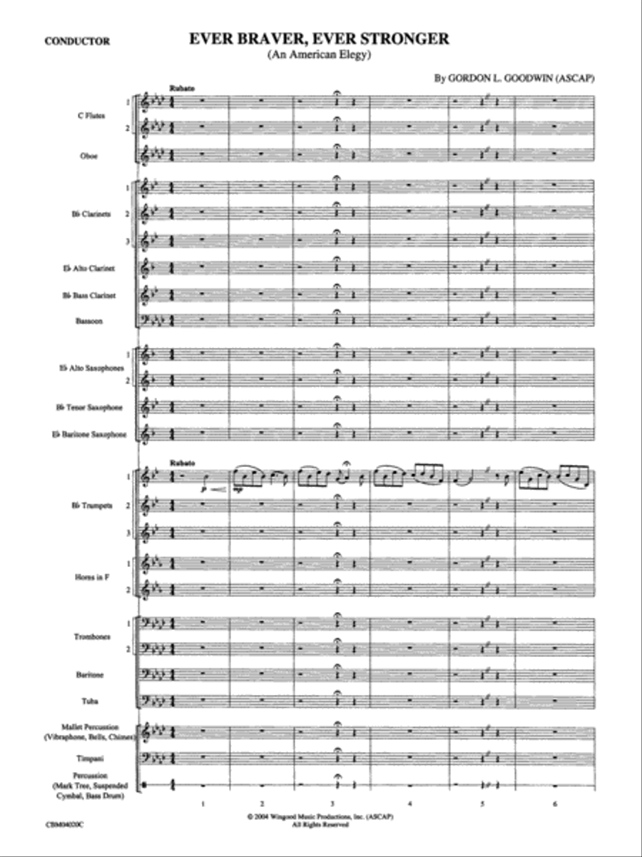 Ever Braver, Ever Stronger (An American Elegy) Concert Band scores gallery preview page 4