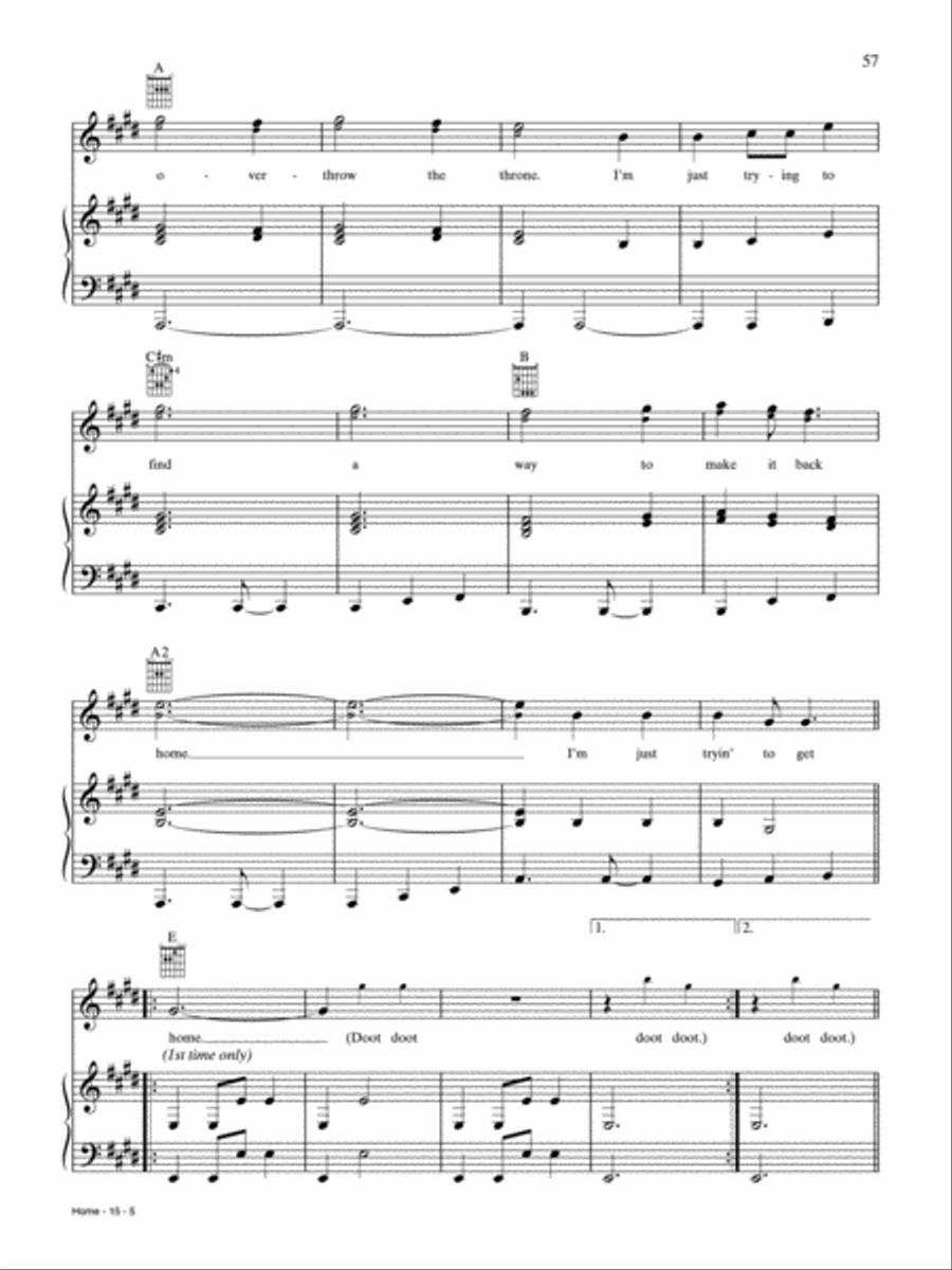 Home Home Piano, Vocal, Guitar scores gallery preview page 5