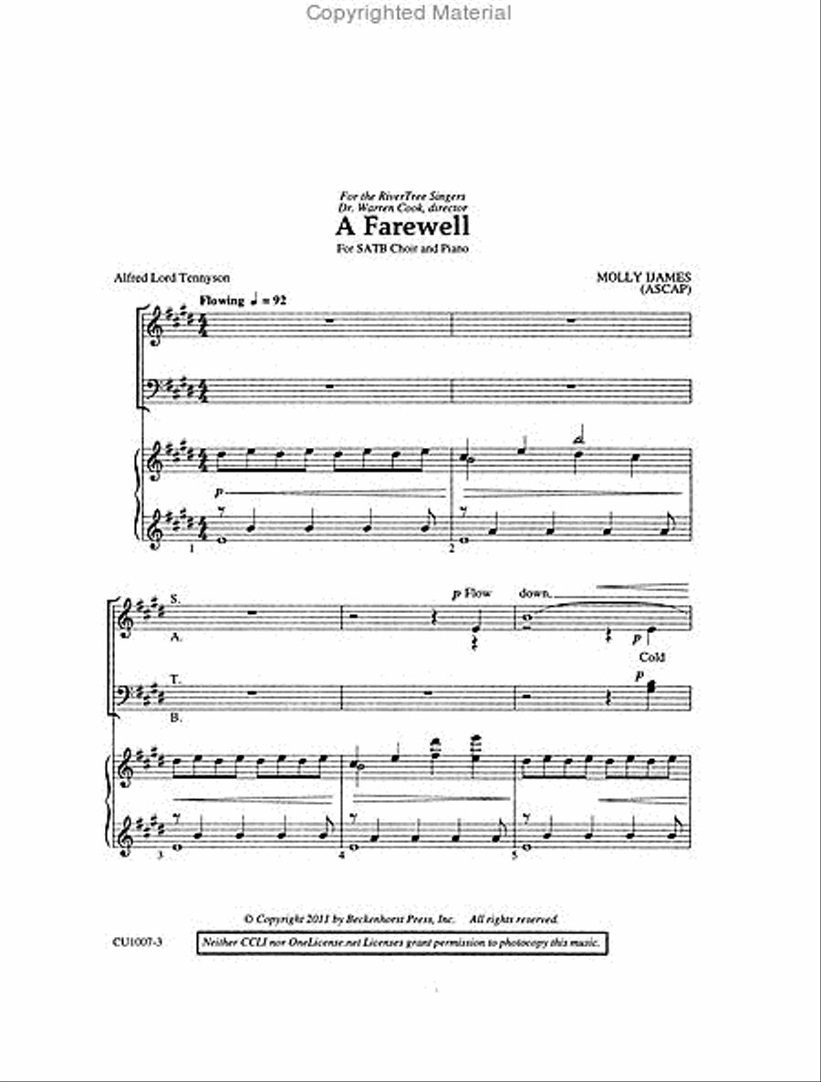 A Farewell 4-Part scores gallery preview page 2