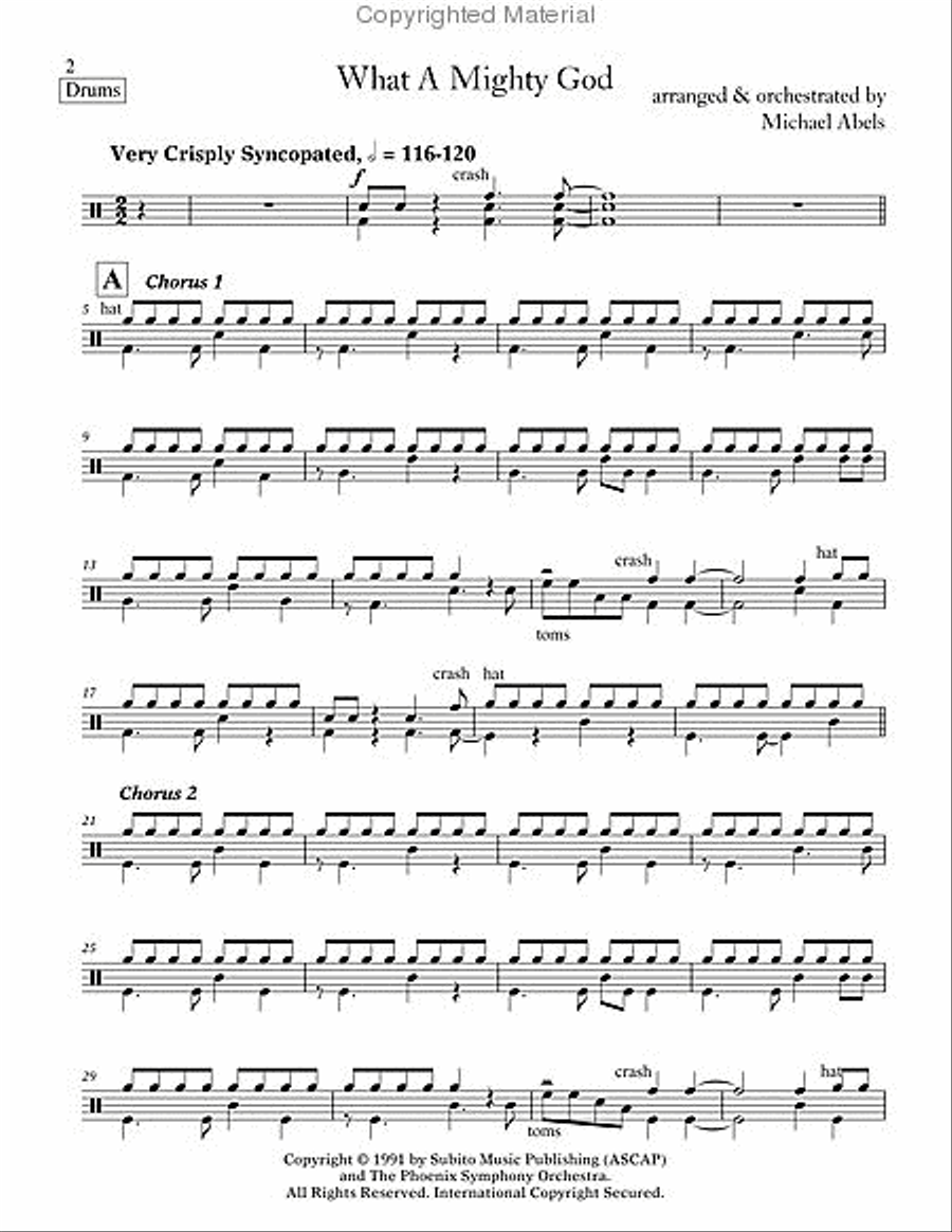 What A Mighty God arr. SAT scores gallery preview page 3