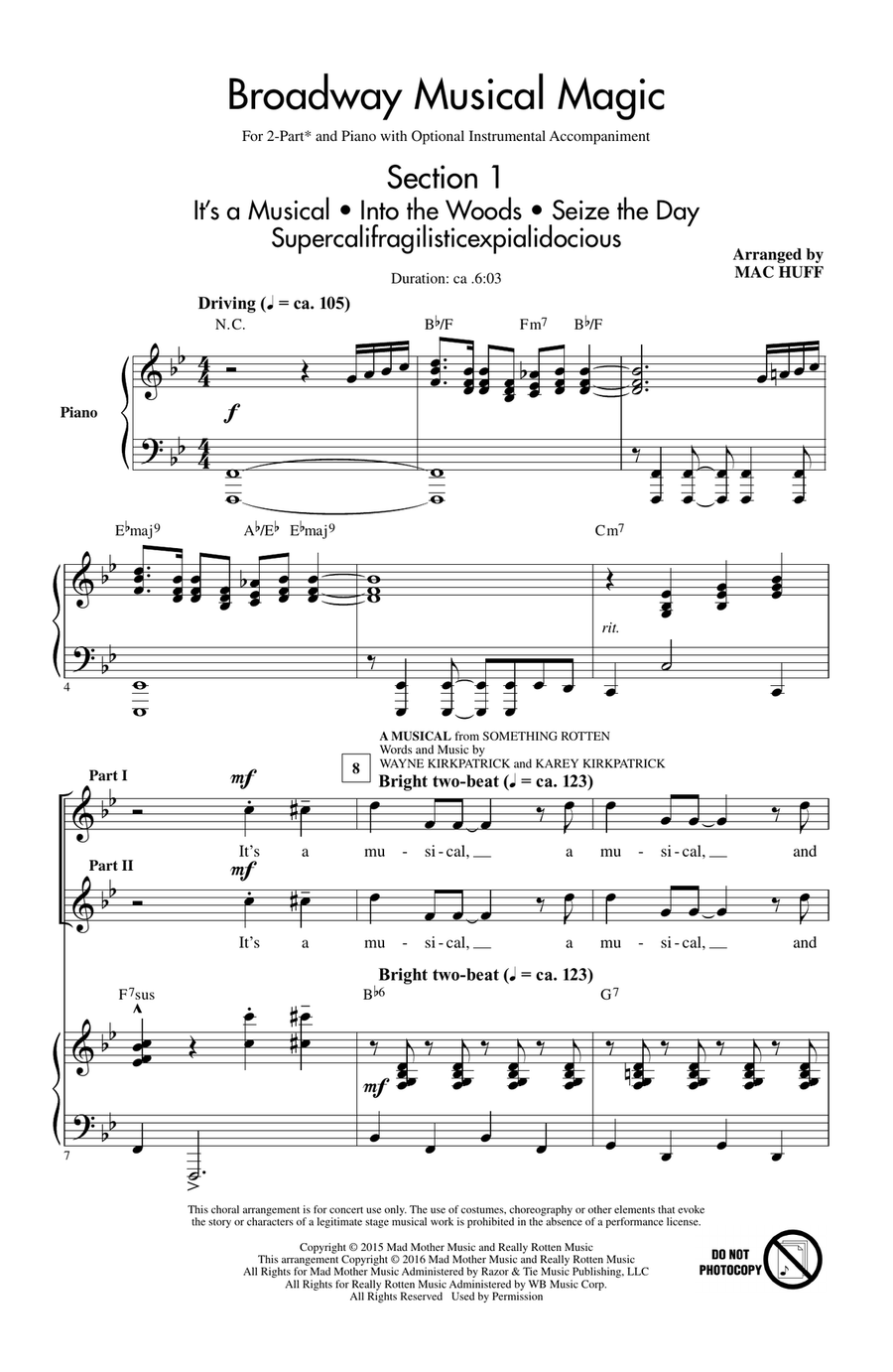 Broadway Musical Magic Broadway Musical Magic 2-Part scores gallery preview page 1