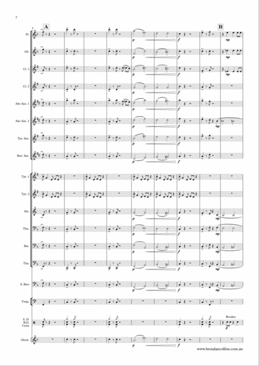 Broken Trumpets Broken Trumpets Concert Band scores gallery preview page 2