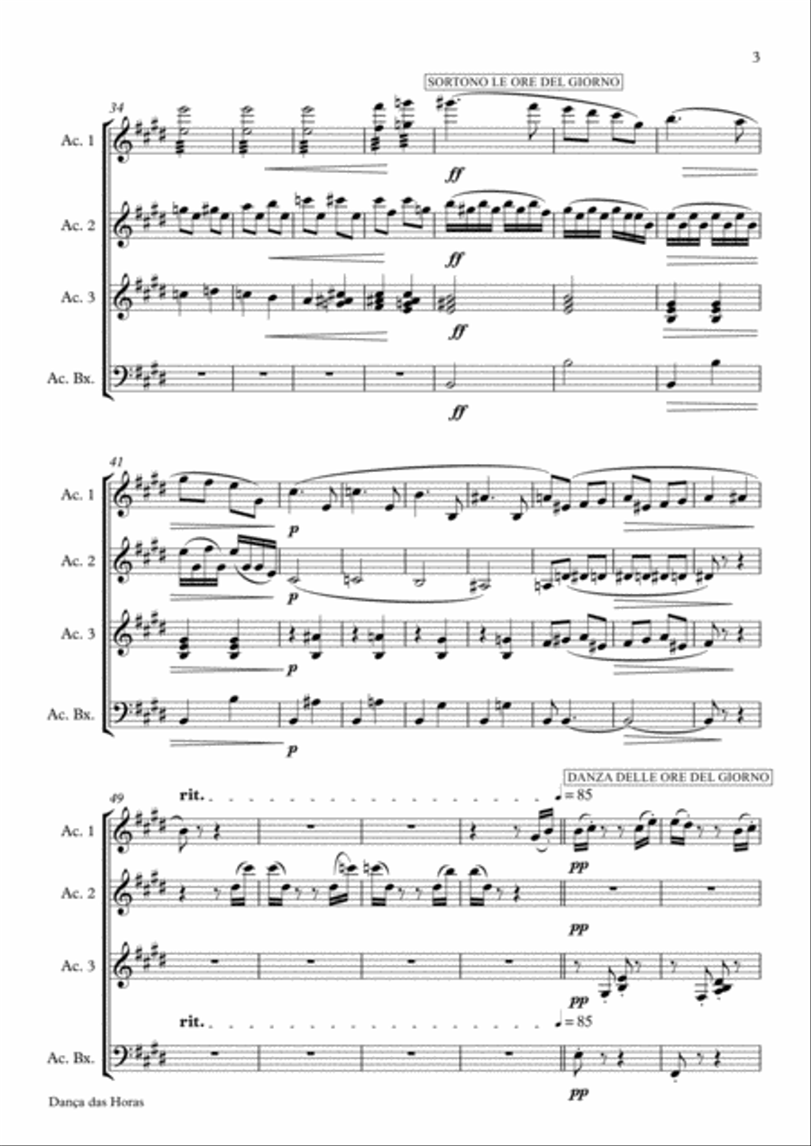 La Gioconda (Dance of the Hours) Small Ensemble scores gallery preview page 3