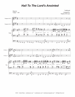 Hail To The Lord's Anointed (Duet for Bb-Trumpet) - Organ accompaniment)