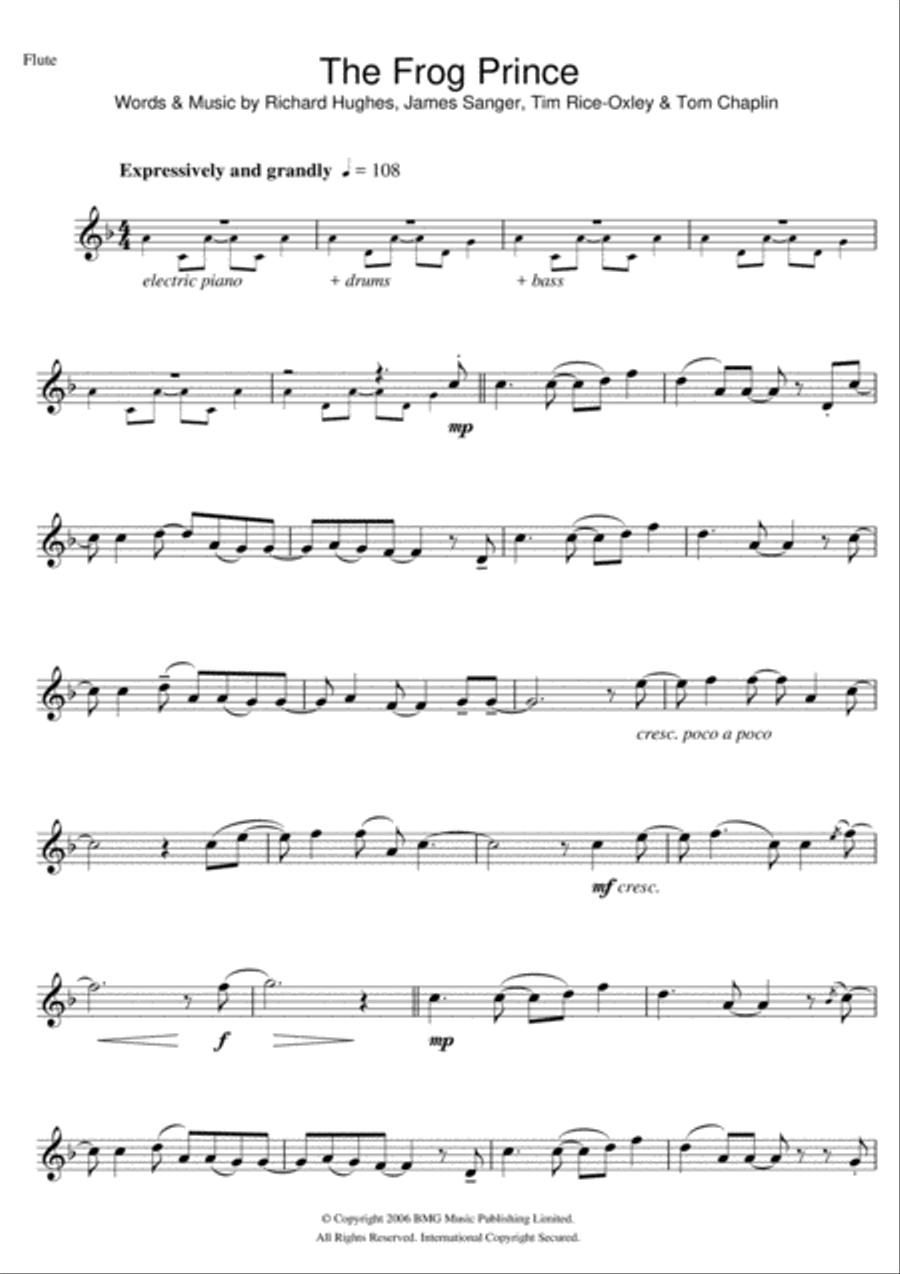 The Frog Prince Flute Solo scores gallery preview page 1