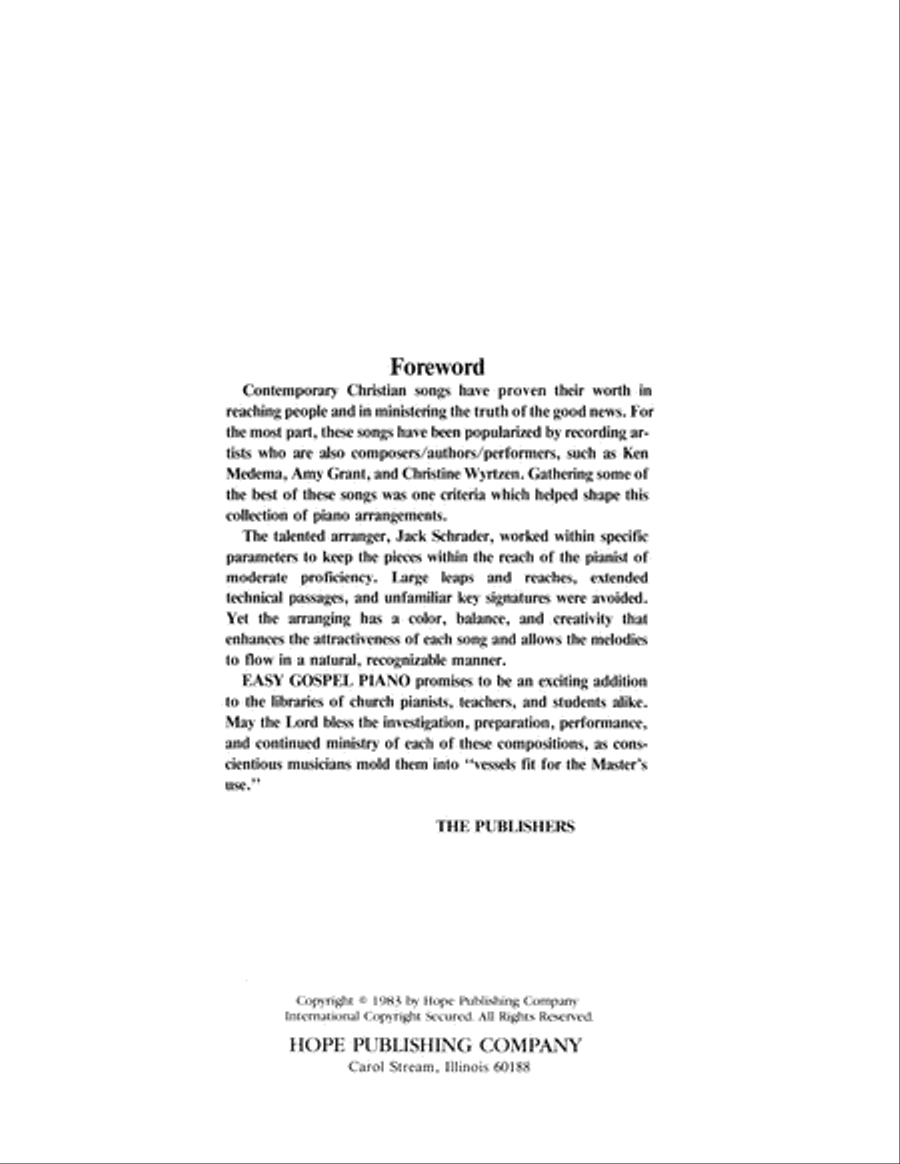 Easy Gospel Piano-Digital Download Piano Solo scores gallery preview page 5