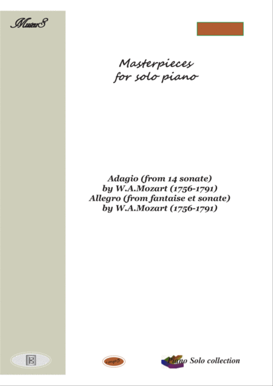 Masterpieces for solo piano 8 by W.Mozart Piano Solo scores gallery preview page 1