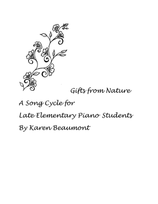 Book cover for Gift from Nature: a song cycle for late elementary piano students