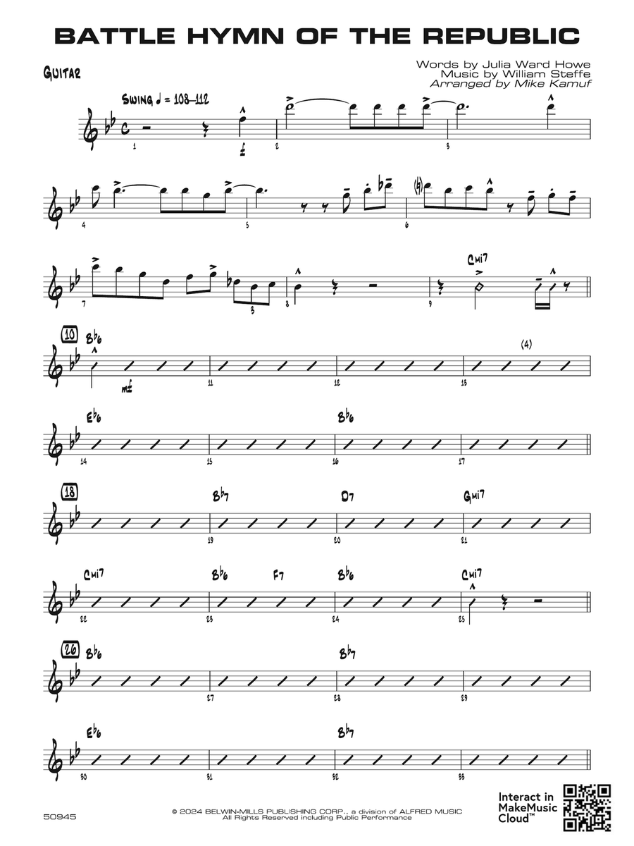 Battle Hymn of the Republic: Guitar Guitar scores gallery preview page 1