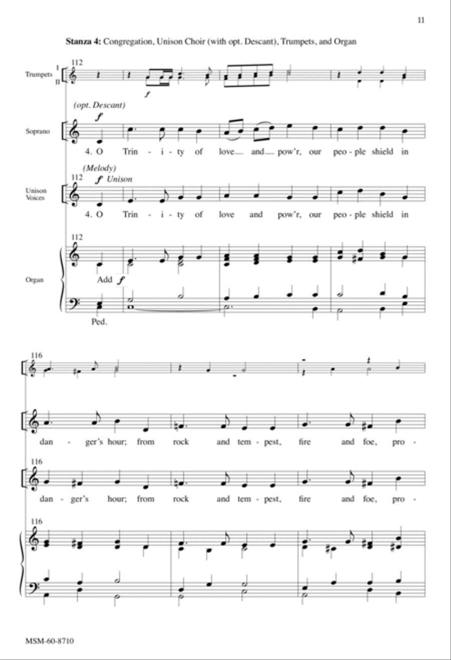 Eternal Father, Strong to Save (Choral Score) 4-Part scores gallery preview page 11