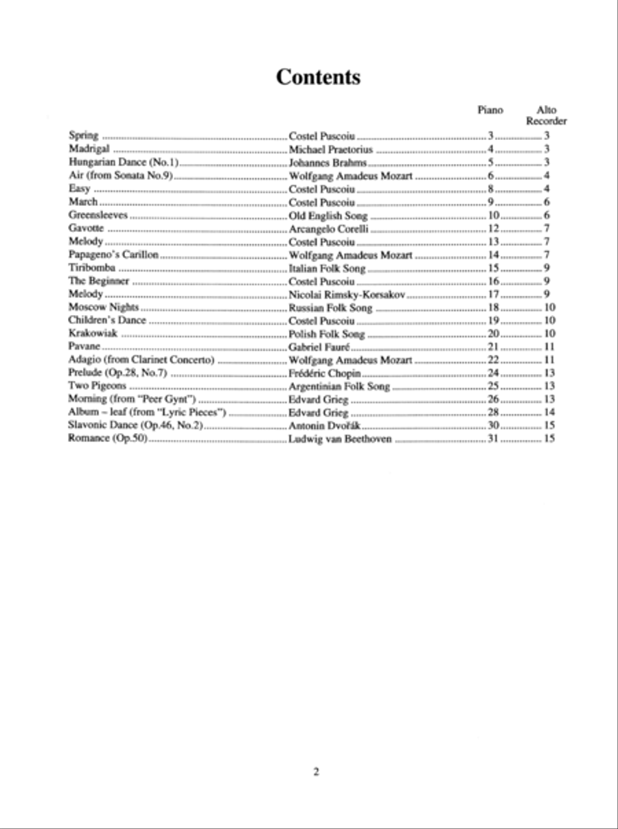 Solo Pieces for the Beginning Treble/Alto Recorder Alto Recorder scores gallery preview page 3