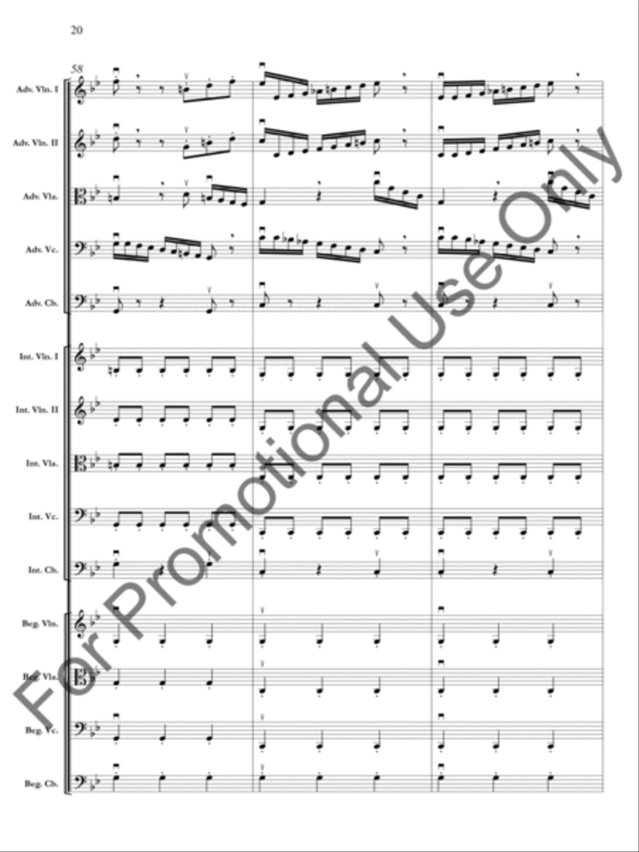 The Four Seasons: Summer: Presto, 3rd movement Orchestra scores gallery preview page 21