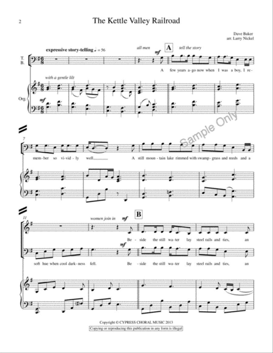 Kettle Valley Railway 4-Part scores gallery preview page 2