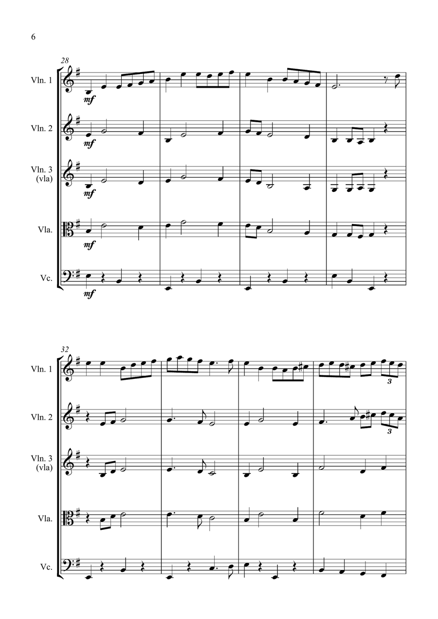 The King of the Fairies - for String Quartet String Quartet scores gallery preview page 6