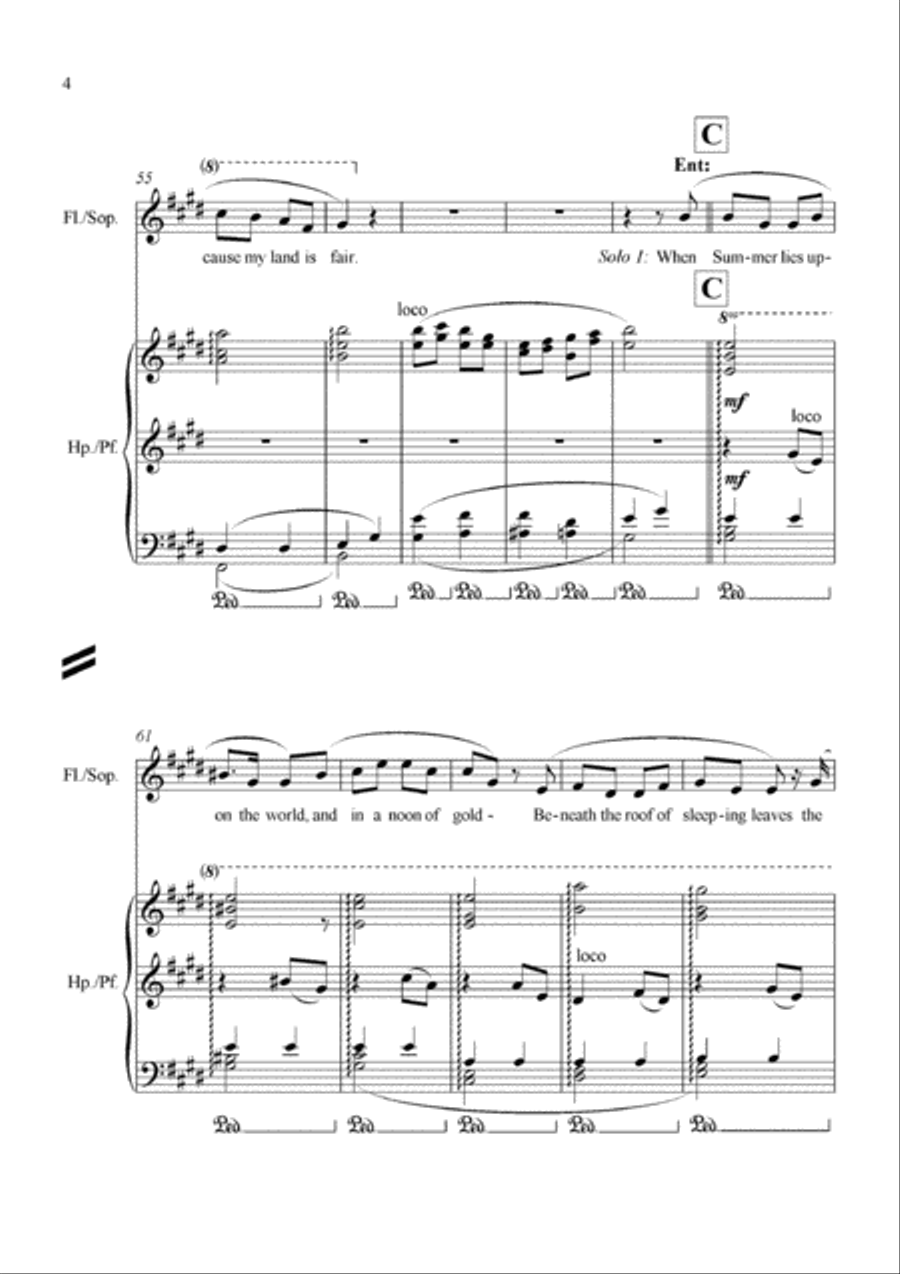 Tolkien Song: The Ent and the Entwife Small Ensemble scores gallery preview page 5