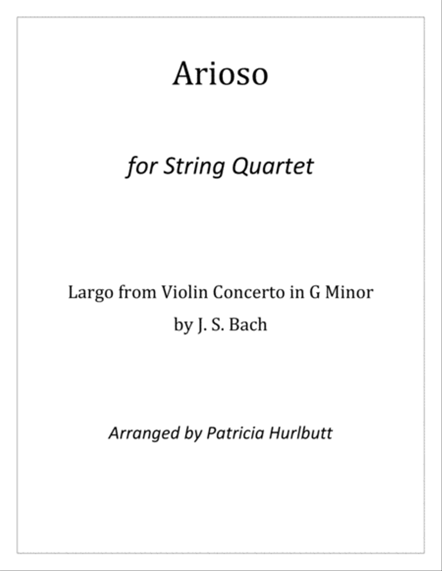 Arioso Arioso String Quartet scores gallery preview page 1