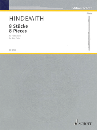 Book cover for 8 Pieces for Flute (1927)