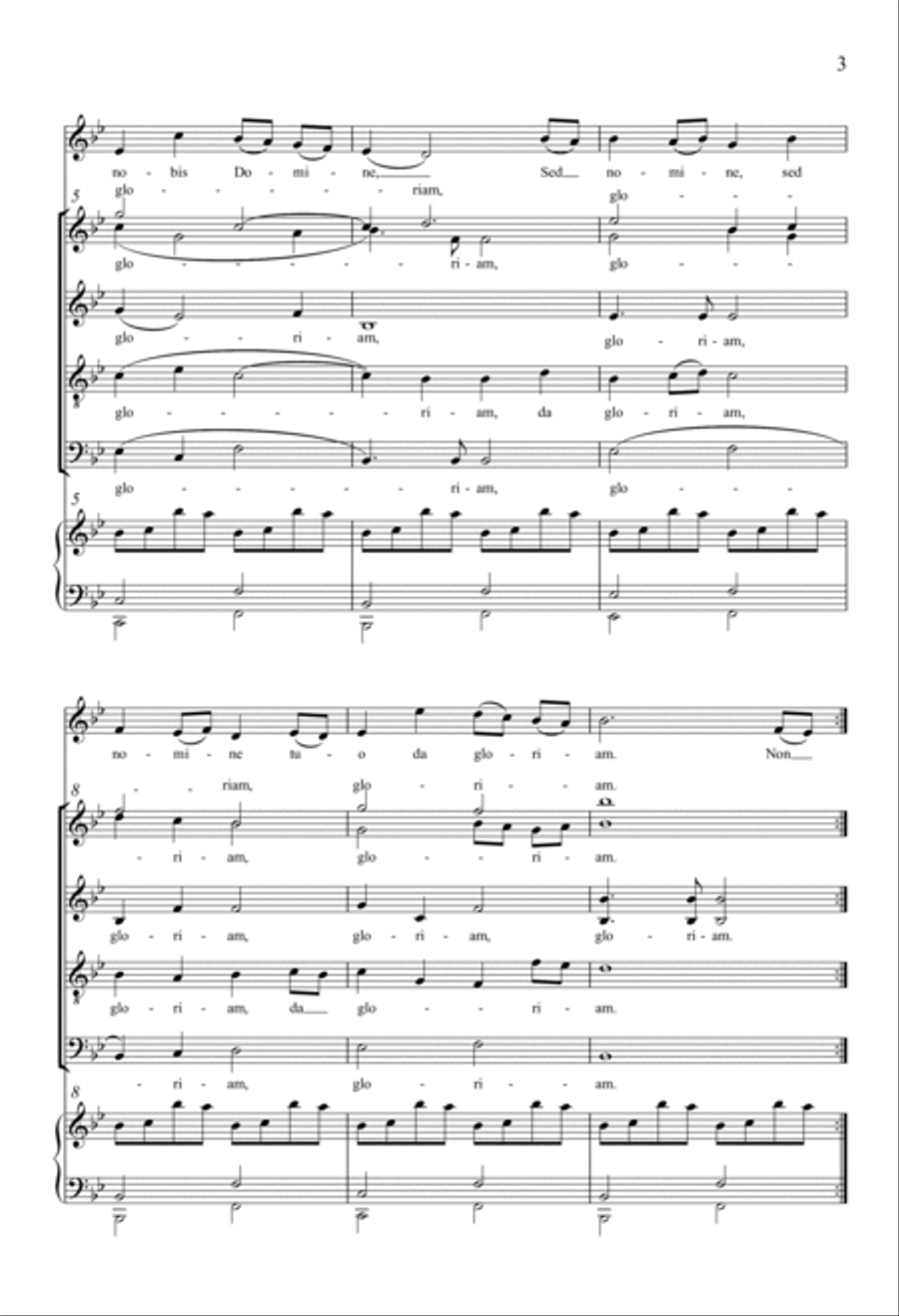 Non Nobis Domine Non Nobis Domine 4-Part scores gallery preview page 2