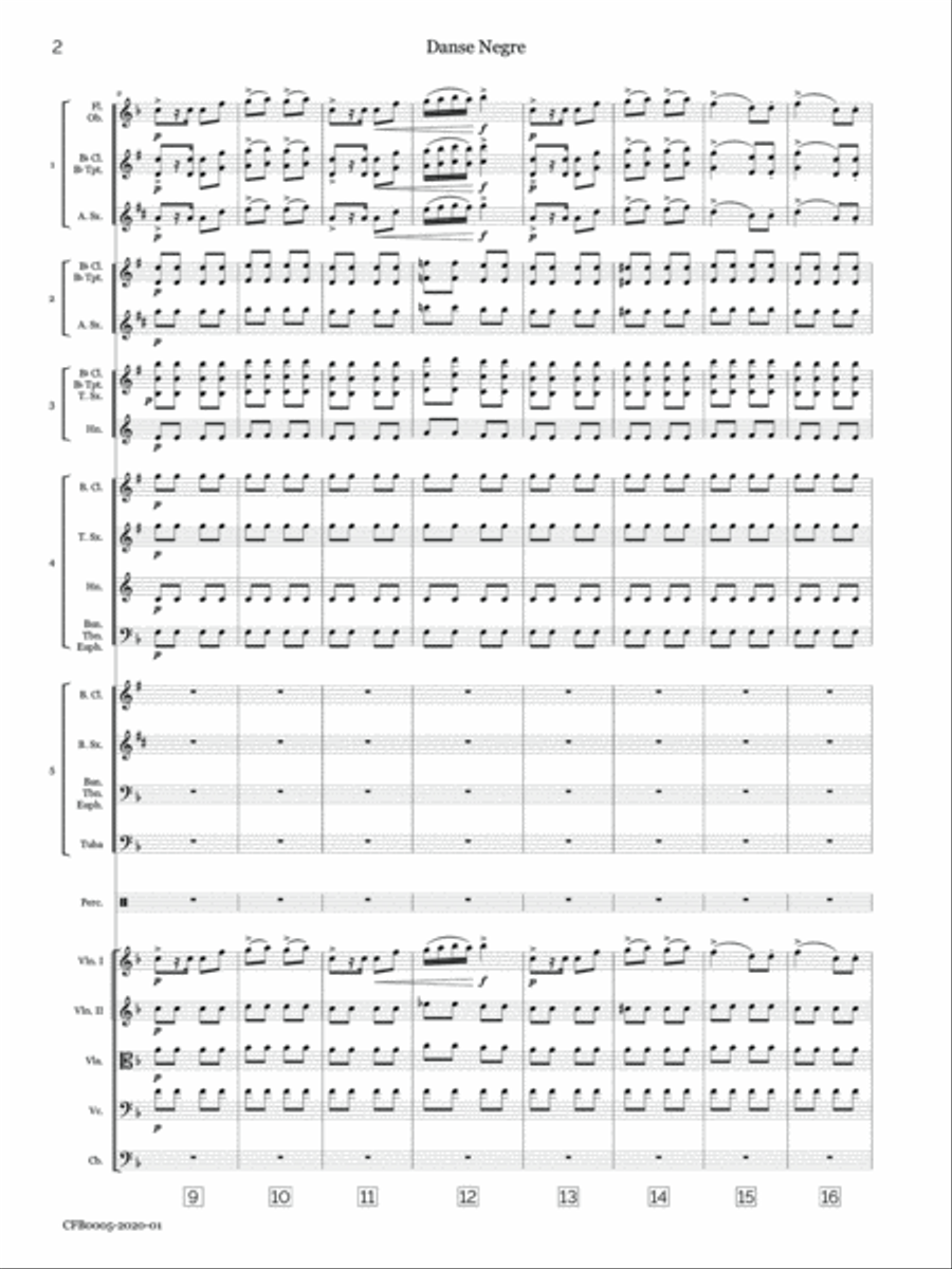 Danse Negre: African Suite, Op.35 Concert Band scores gallery preview page 5