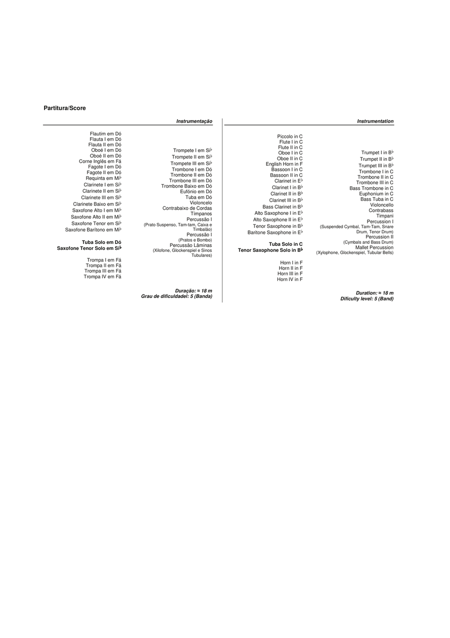 Double Concertino (for Tenor Saxophone, Tuba and Concert Band) Concert Band scores gallery preview page 4