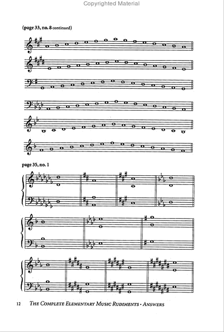 The Complete Elementary Music Rudiments, 2nd Edition: Answer Book Answer Guides scores gallery preview page 3