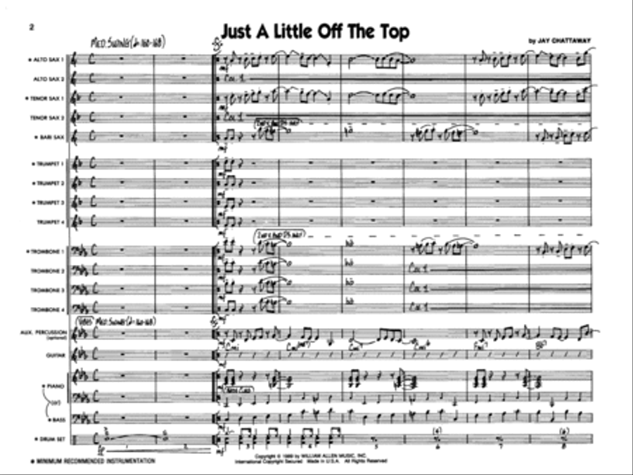 Just a Little Off the Top Jazz Ensemble scores gallery preview page 2