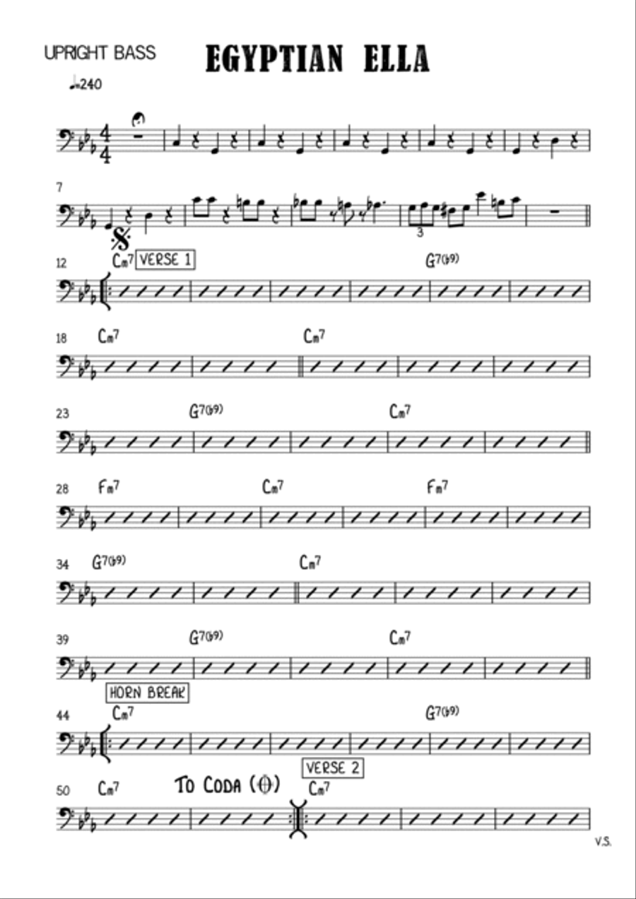 Egyptian Ella (Tpt, Clarinet, Tnr, Tbn) Jazz Ensemble scores gallery preview page 4