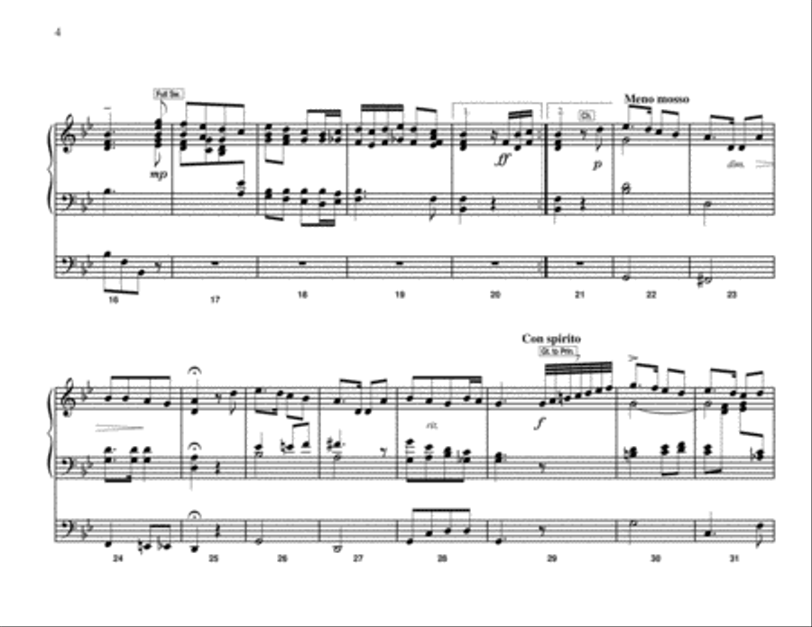 Chickerbutty - Paean Fanfare for Organ Organ Solo scores gallery preview page 4