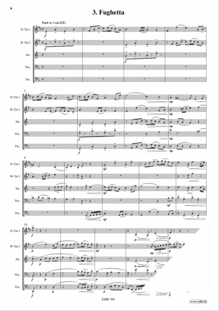Brass Quintet No. 4 Brass Quintet scores gallery preview page 5